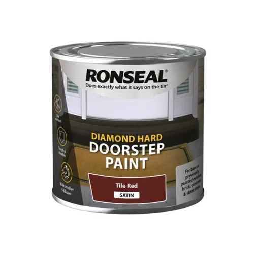 Ronseal Diamond Hard Doorstep Paint Red 250ml