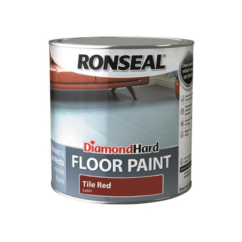 Ronseal Diamond Hard Floor Paint Tile Red 2.5 Litre