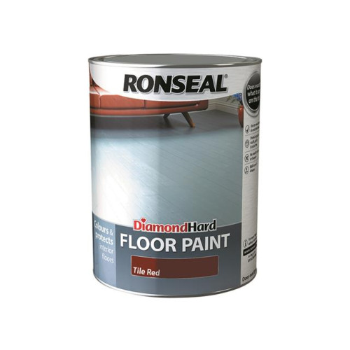 Ronseal Diamond Hard Floor Paint Tile Red 5 Litre