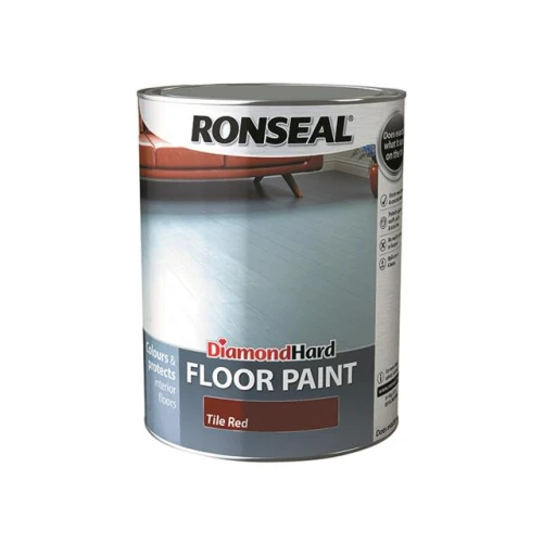 Ronseal Diamond Hard Floor Paint Tile Red 5 Litre