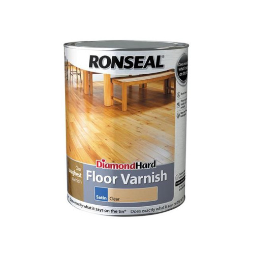 Ronseal Diamond Hard Floor Varnish Satin 5 Litre