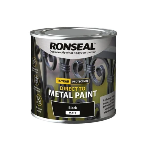Ronseal Direct to Metal Paint Black Matt 250ml
