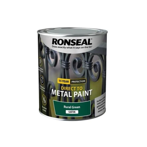 Ronseal Direct to Metal Paint Rural Green Satin 750ml