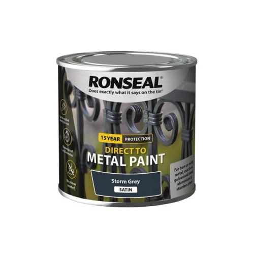 Ronseal Direct to Metal Paint Storm Grey Satin 250ml