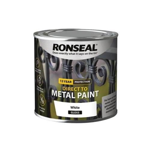 Ronseal Direct to Metal Paint White Gloss 250ml