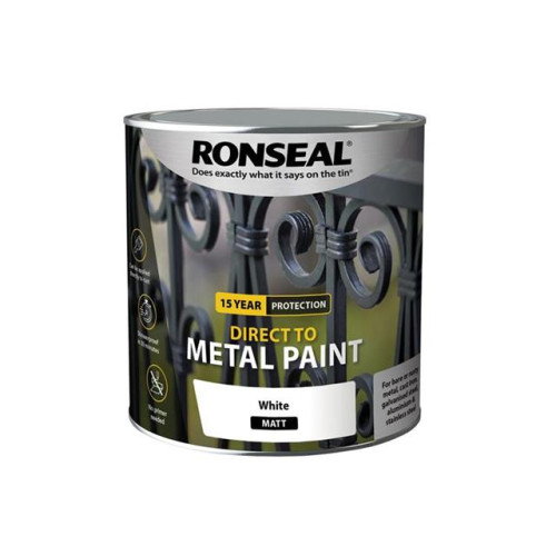 Ronseal Direct to Metal Paint White Matt 2.5 litre