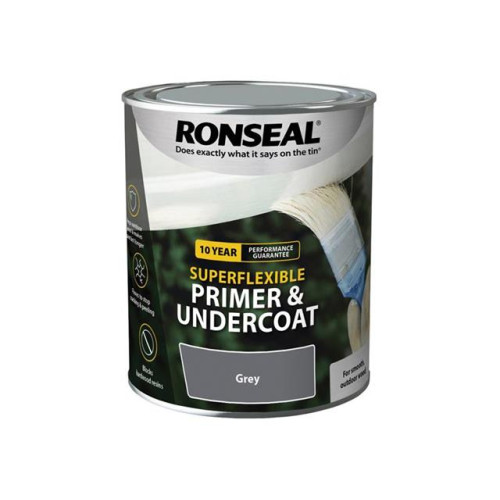 Ronseal Super Flexible Wood Primer & Undercoat Grey 750ml