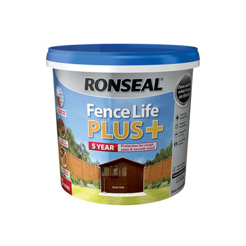 Ronseal Fence Life Plus Dark Oak 5 Litre