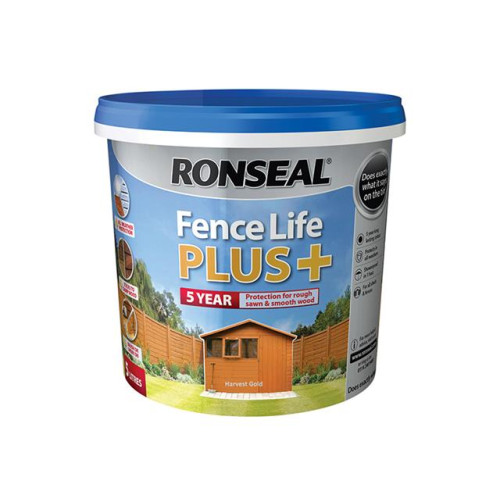 Ronseal Fence Life Plus Harvest Gold 5 Litre