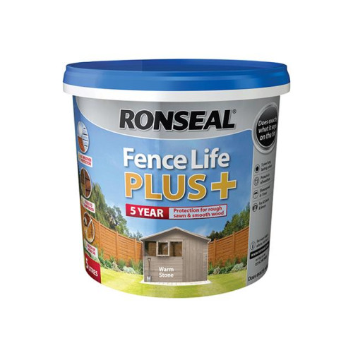 Ronseal Fence Life Plus+ Warm Stone 5 Litre