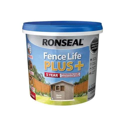 Ronseal Fence Life Plus+ Warm Stone 5 Litre