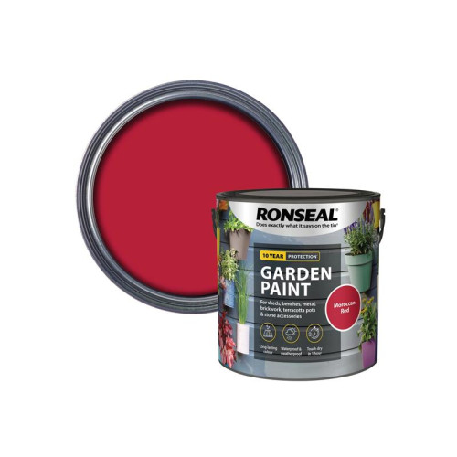 Ronseal Garden Paint Moroccan Red 2.5 litre