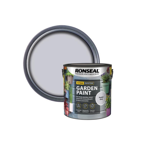 Ronseal Garden Paint Pewter Grey 2.5 litre