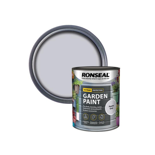 Ronseal Garden Paint Pewter Grey 750ml