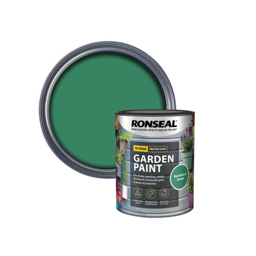Ronseal Garden Paint Rainforest Green 750ml