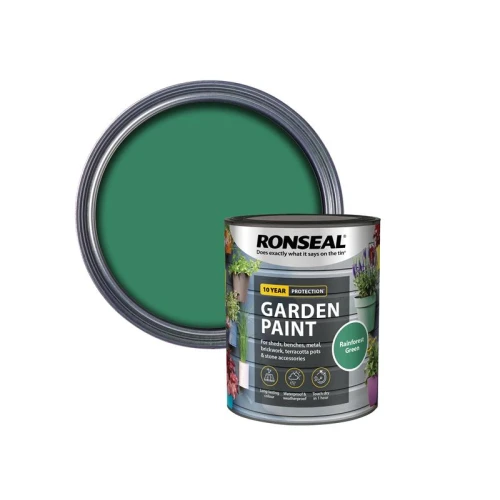 Ronseal Garden Paint Rainforest Green 750ml