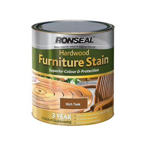 Ronseal Hardwood Furniture Stain Rich Teak 750ml