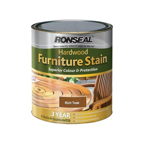 Ronseal Hardwood Furniture Stain Rich Teak 750ml