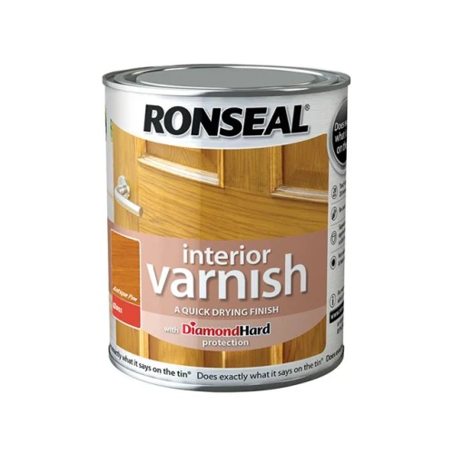 Ronseal Interior Varnish Quick Dry Gloss Antique Pine 250ml