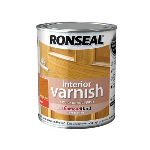 Ronseal Interior Varnish Quick Dry Gloss Antique Pine 750ml