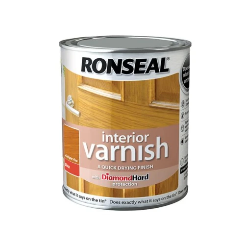 Ronseal Interior Varnish Quick Dry Gloss Antique Pine 750ml