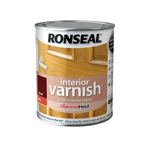 Ronseal Interior Varnish Quick Dry Gloss Teak 250ml