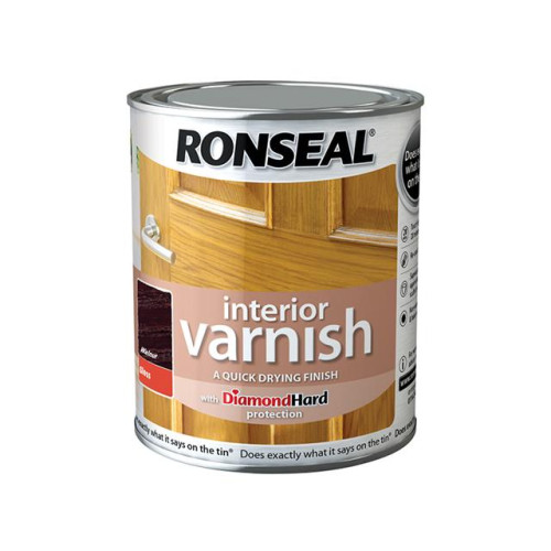 Ronseal Interior Varnish Quick Dry Gloss Walnut 750ml