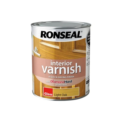 Ronseal Interior Varnish Quick Dry Gloss Light Oak Gloss 750ml