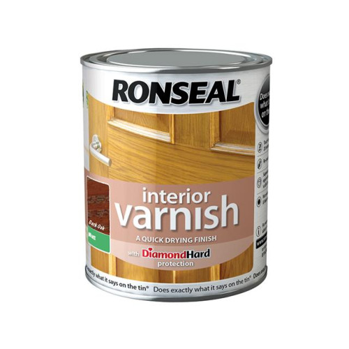 Ronseal Interior Varnish Quick Dry Matt Dark Oak 750ml