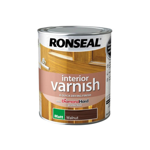 Ronseal Interior Varnish Quick Dry Matt Walnut 750ml