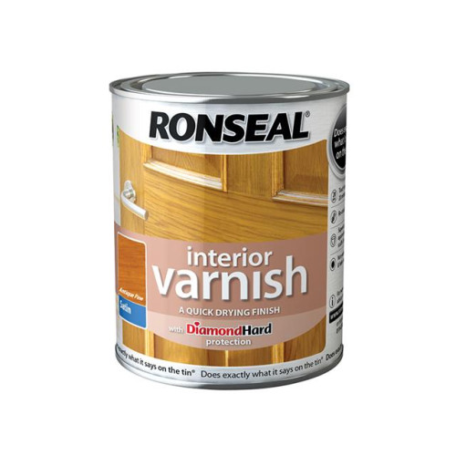 Ronseal Interior Varnish Quick Dry Satin Antique Pine 250ml