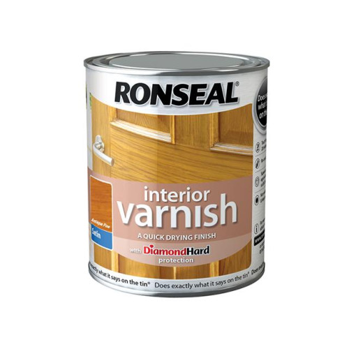 Ronseal Interior Varnish Quick Dry Satin Antique Pine 750ml