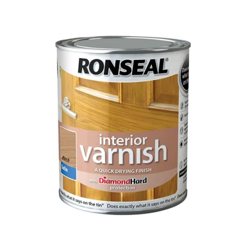 Ronseal Interior Varnish Quick Dry Satin Birch 750ml