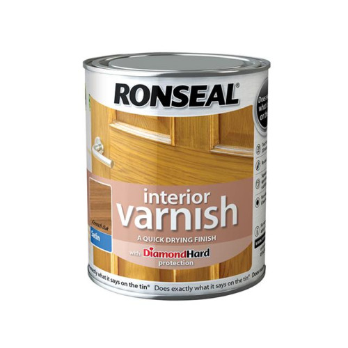 Ronseal Interior Varnish Quick Dry Satin French Oak 250ml