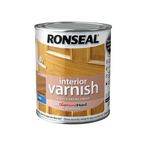 Ronseal Interior Varnish Quick Dry Satin French Oak 250ml