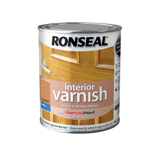 Ronseal Interior Varnish Quick Dry Satin Pearwood 750ml