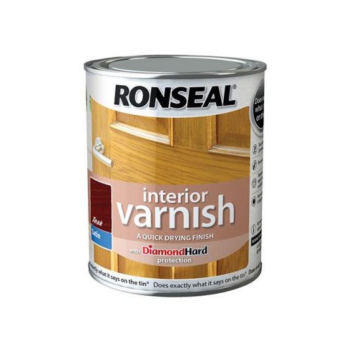 Ronseal Interior Varnish Quick Dry Satin Teak 250ml