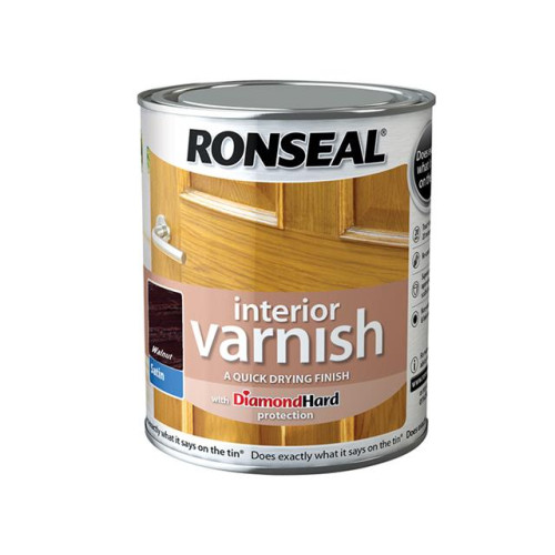 Ronseal Interior Varnish Quick Dry Satin Walnut 750ml