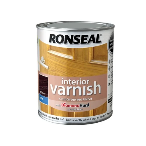 Ronseal Interior Varnish Quick Dry Satin Walnut 750ml