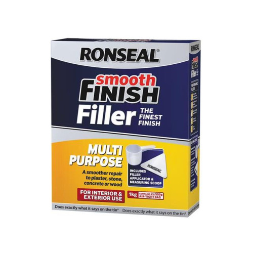 Ronseal Smooth Finish Multi Purpose Interior Wall Powder Filler 1kg