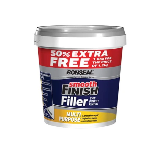 Ronseal Smooth Finish Multi Purpose Interior Wall Filler Ready Mixed 1.2kg +50%