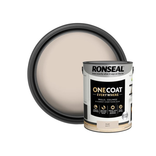 Ronseal One Coat Everywhere Interior Paint Clay Matt 5 litre