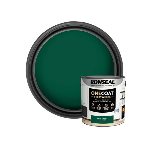 Ronseal One Coat Everywhere Interior Paint Evergreen Matt 2.5 litre