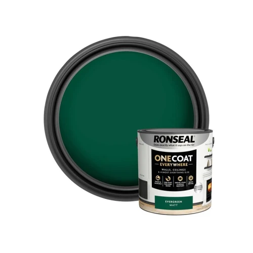 Ronseal One Coat Everywhere Interior Paint Evergreen Matt 2.5 litre
