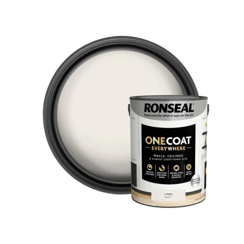 Ronseal One Coat Everywhere Interior Paint Linen Matt 5 litre