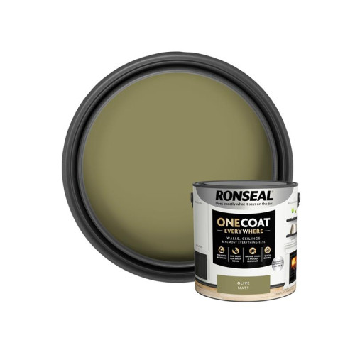 Ronseal One Coat Everywhere Interior Paint Olive Matt 2.5 litre