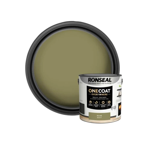 Ronseal One Coat Everywhere Interior Paint Olive Matt 2.5 litre