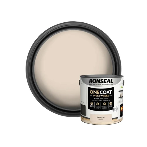 Ronseal One Coat Everywhere Interior Paint Oatmeal Matt 2.5 litre