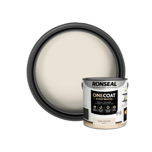 Ronseal One Coat Everywhere Interior Pure Cotton Matt 2.5 litre