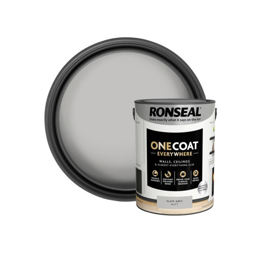 Ronseal One Coat Everywhere Interior Slate Grey Matt 5 litre